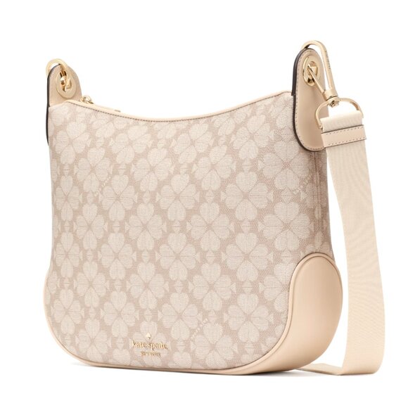 New Kate Spade Signature Spade Flower Large Crossbody Dark Beige Multi - Picture 5 of 5